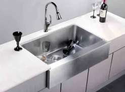 Dawn 33" Stainless Steel Single Bowl Farmhouse Apron Sink, DAF3320