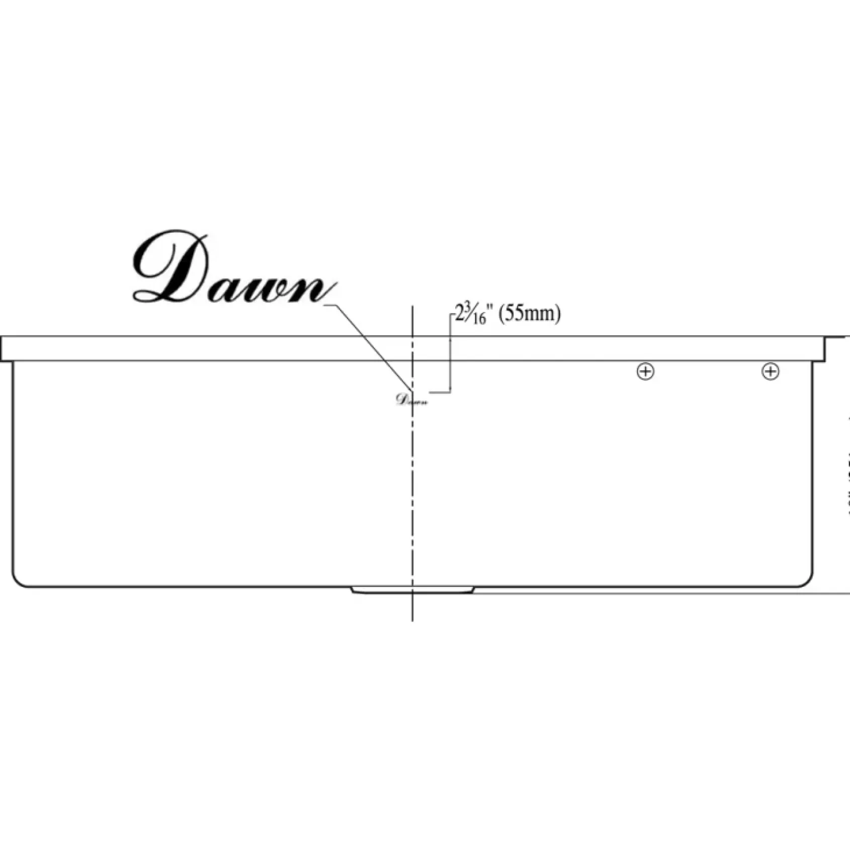Dawn 33" Stainless Steel Undermount Kitchen Sink, SRU311710