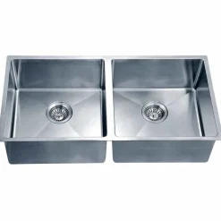 Dawn 34" Stainless Steel Undermount 50/50 Double Bowl Kitchen Sink, SRU331616