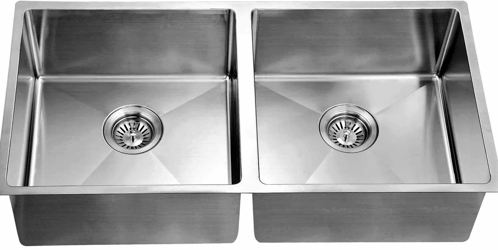 Dawn 35" Stainless Steel Undermount 50/50 Double Bowl Kitchen Sink, XSR321616