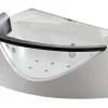 Eago 59" Acrylic Corner Neo-angle Round Bathtub, White, AM198ETL-R
