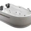 Eago 71" Acrylic Corner Oval Bathtub, White, AM124ETL-R