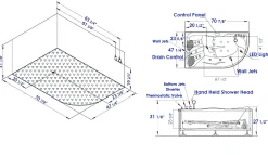 Eago 71" Acrylic Corner Oval Bathtub, White, AM124ETL-R