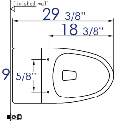 EAGO Plastic, White, R-340SEAT Replacement Soft Closing Toilet Seat for TB340
