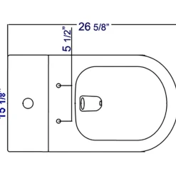 EAGO Plastic, White, R-351SEAT Replacement Soft Closing Toilet Seat for TB351