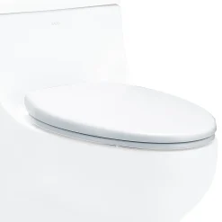 EAGO Plastic, White, R-358SEAT Replacement Soft Closing Toilet Seat for TB358