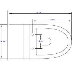 EAGO Plastic, White, R-326SEAT Replacement Soft Closing Toilet Seat for TB326