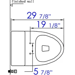 EAGO Plastic, White, R-352SEAT Replacement Soft Closing Toilet Seat for TB352