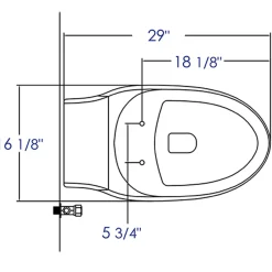 EAGO Plastic, White, R-133SEAT Replacement Soft Closing Toilet Seat for TB133
