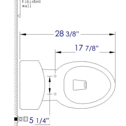 EAGO Plastic, White, R-364SEAT Replacement Soft Closing Toilet Seat for TB364