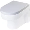 EAGO Plastic, White, R-101SEAT Replacement Soft Closing Toilet Seat for WD101