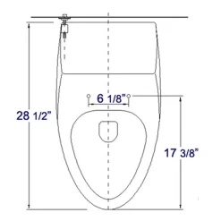 EAGO Plastic, White, R-108SEAT Replacement Soft Closing Toilet Seat for TB108
