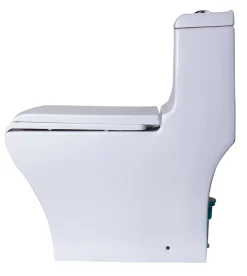 EAGO Porcelain, White, TB356 Dual Flush One Piece High-Efficiency Low Flush Ceramic Toilet