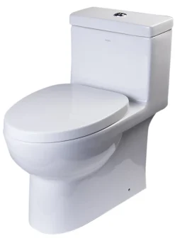EAGO Porcelain, White, TB359 Dual Flush One Piece High Efficiency Low Flush Ceramic Toilet