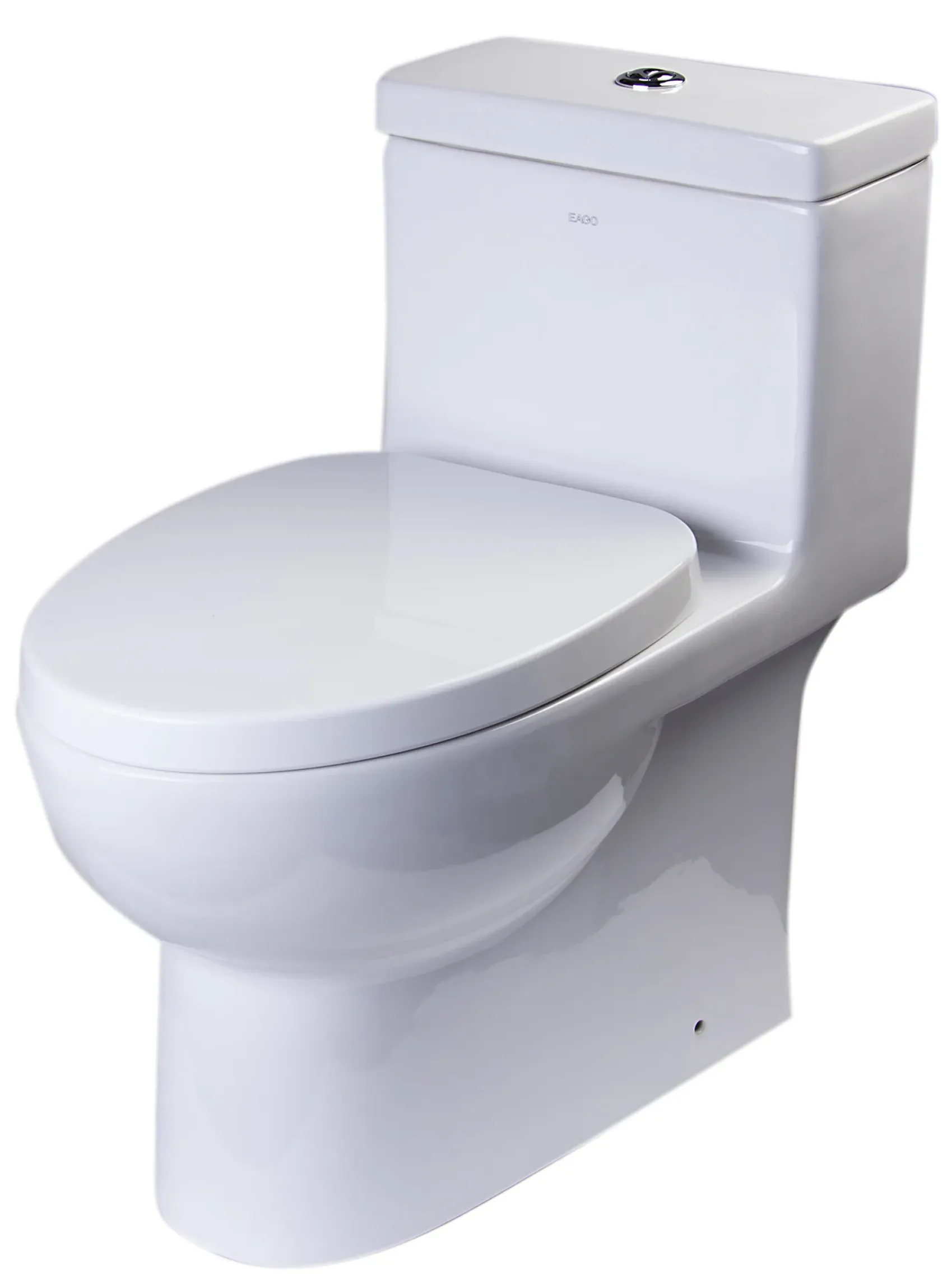 EAGO Porcelain, White, TB359 Dual Flush One Piece High Efficiency Low Flush Ceramic Toilet