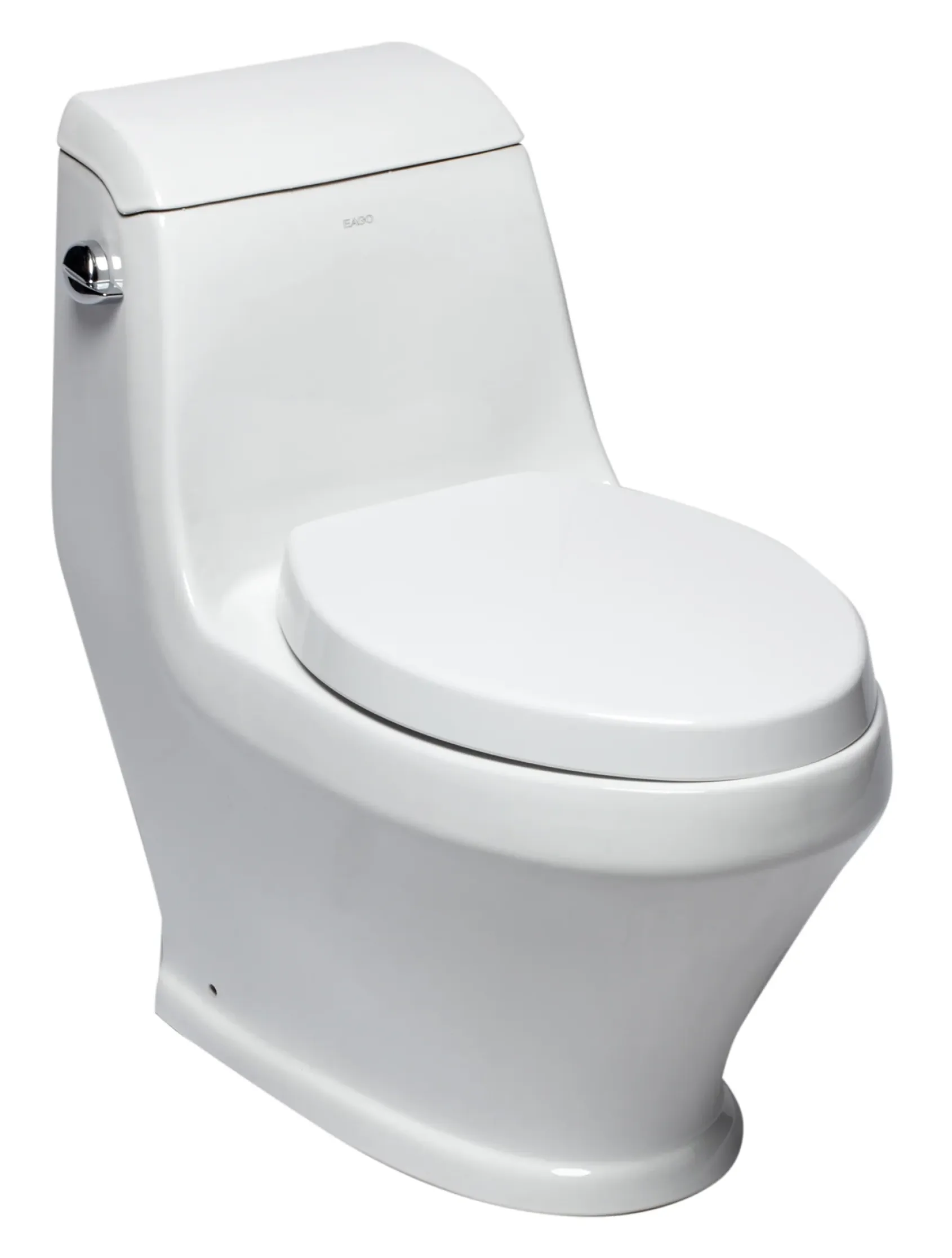 EAGO Porcelain, White, TB133 Single Flush One Piece Ceramic Toilet