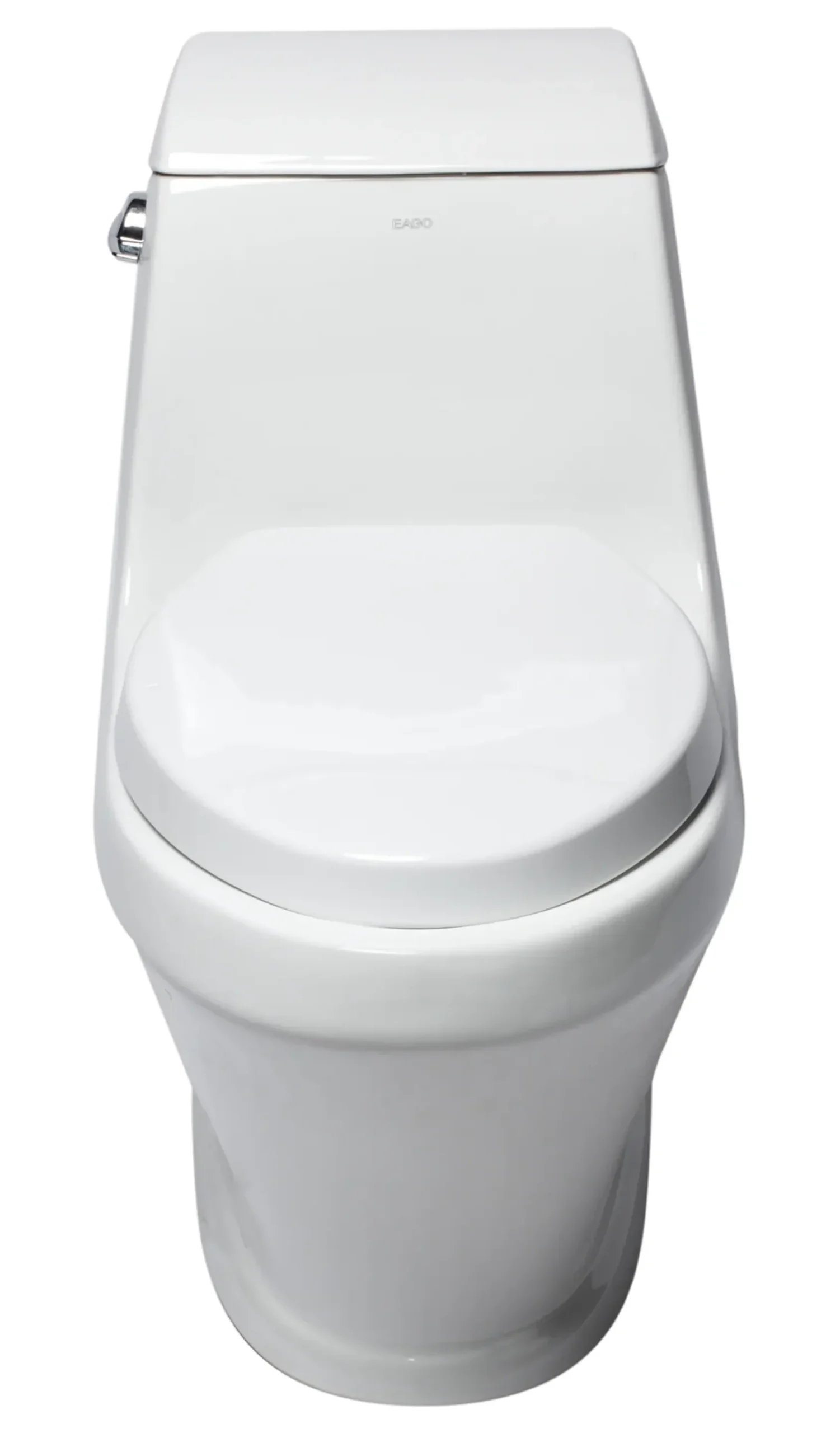 EAGO Porcelain, White, TB133 Single Flush One Piece Ceramic Toilet