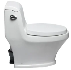 EAGO Porcelain, White, TB133 Single Flush One Piece Ceramic Toilet
