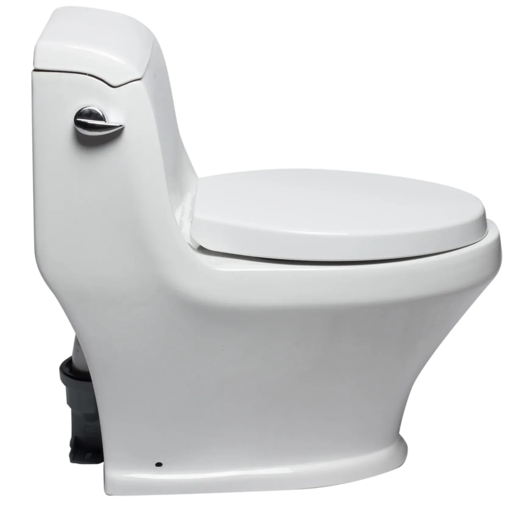 EAGO Porcelain, White, TB133 Single Flush One Piece Ceramic Toilet