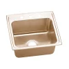 Elkay 22" Drop In/Topmount CuVerro Antimicrobial Copper Kitchen Sink, Lustrous Satin, 3 Faucet Holes, DLR2219103-CU