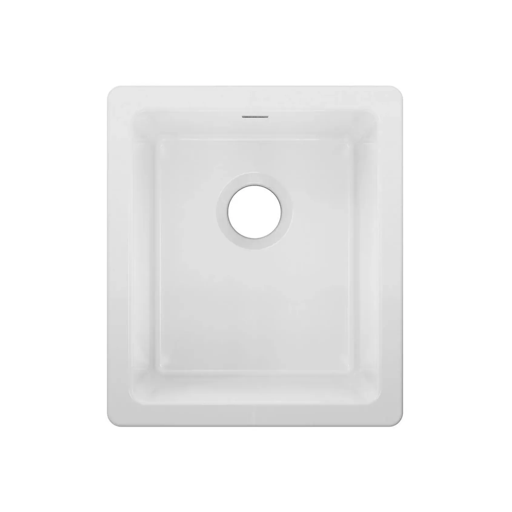 Elkay 16" Fireclay Bar Sink, White, SWU1517WH