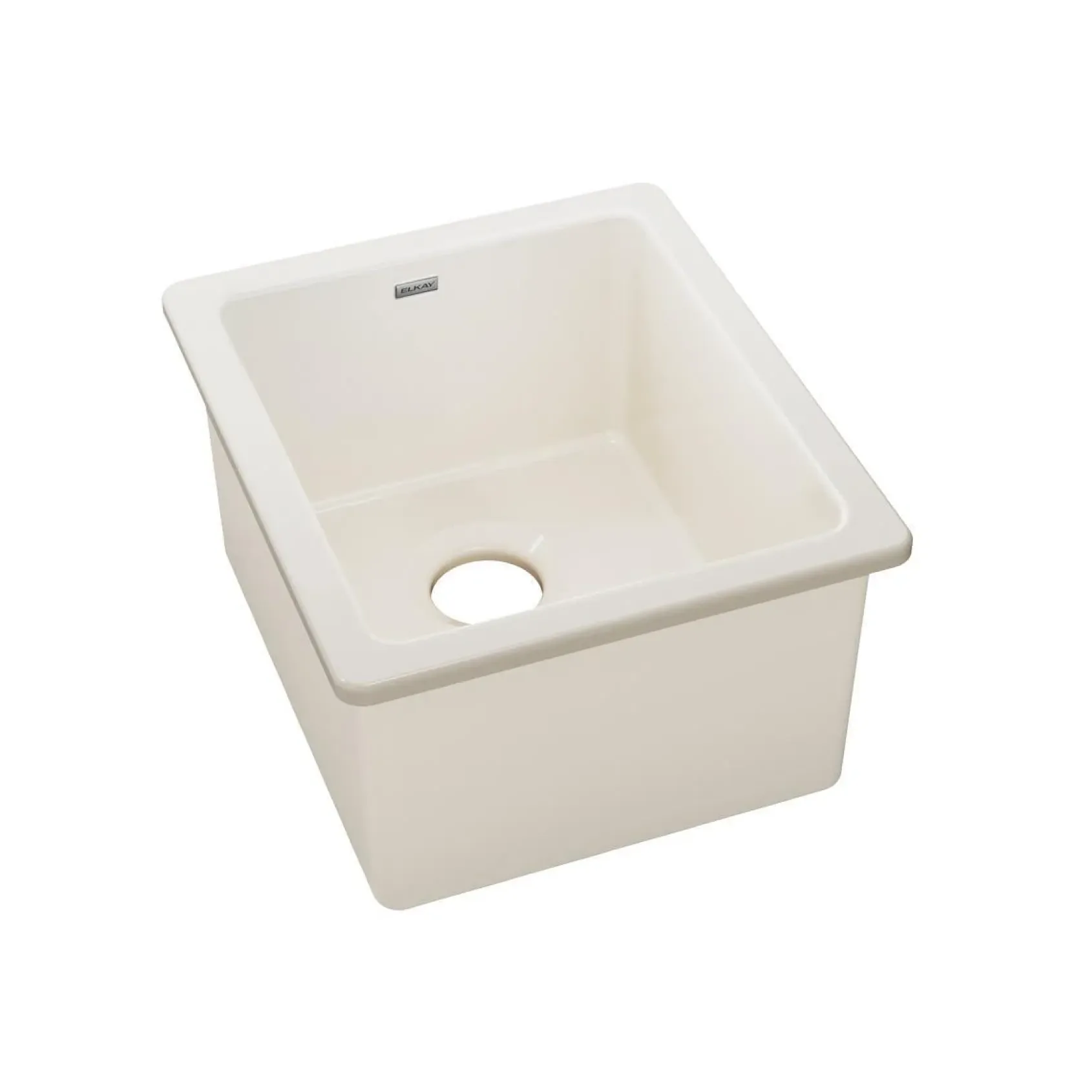 Elkay 16" Fireclay Bar Sink, Biscuit, SWU1517BI