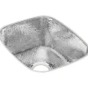Elkay 16" Rectangular Stainless Steel Bar/Prep Sink, Hammered Mirror, 18 Gauge, SCUH1416SH