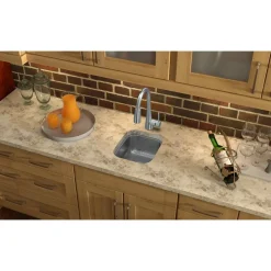 Elkay 12" Rectangular Stainless Steel Bar/Prep Sink, Hammered Mirror, 18 Gauge, SCUH1012SH