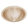 Elkay 14" Round Undermount CuVerro Antimicrobial Copper ADA Bathroom Sink, Lustrous Satin, ELUH12-CU