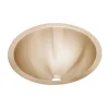 Elkay 18" Round Undermount CuVerro Antimicrobial Copper Bathroom Sink, Lustrous Satin, ELUH16LV-CU