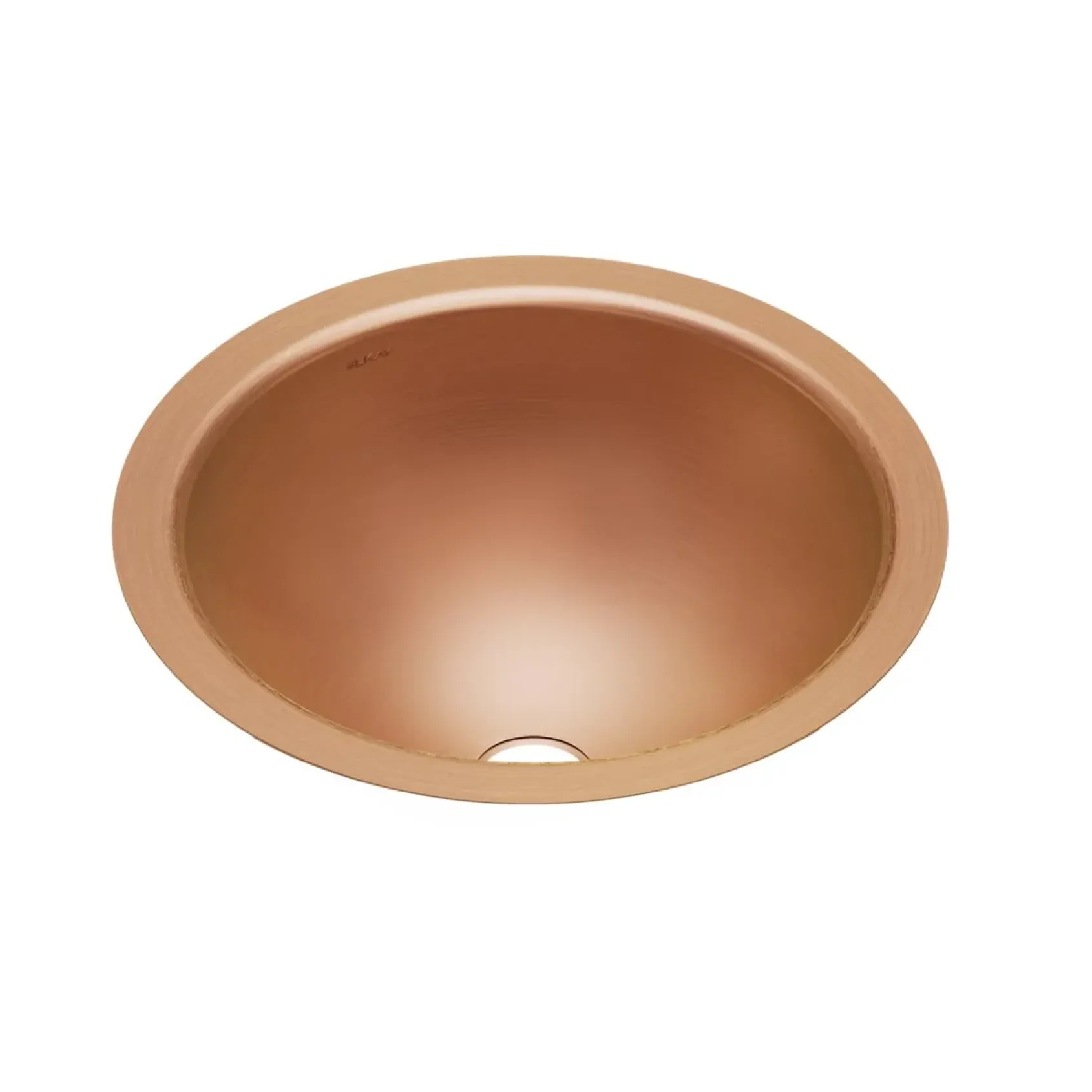 Elkay 14" Round Undermount CuVerro Antimicrobial Copper ADA Bathroom Sink, Lustrous Satin, ELUH12LV-CU