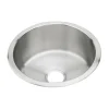 Elkay Asana 14" Round Stainless Steel ADA Bar/Prep Sink, Lustrous Satin, 18 Gauge, RLR12FB