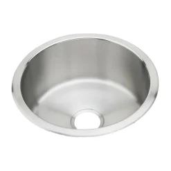 Elkay Asana 14" Round Stainless Steel ADA Bar/Prep Sink, Lustrous Satin, 18 Gauge, RLR12FB