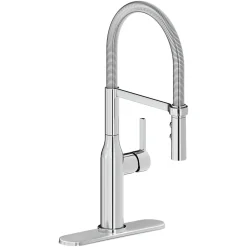Elkay Avado Forward Only Lever Handle Semiprofessional Spout Brass ADA Kitchen Faucet, Chrome, LKAV1061CR