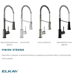 Elkay Avado Lever Handle Semiprofessional Spout Brass ADA Kitchen Faucet, Chrome, LKAV2061CR
