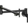 Elkay Avado Lever Handle Pot Filler Spout Brass ADA Kitchen Faucet, Black Stainless, LKAV4091BK