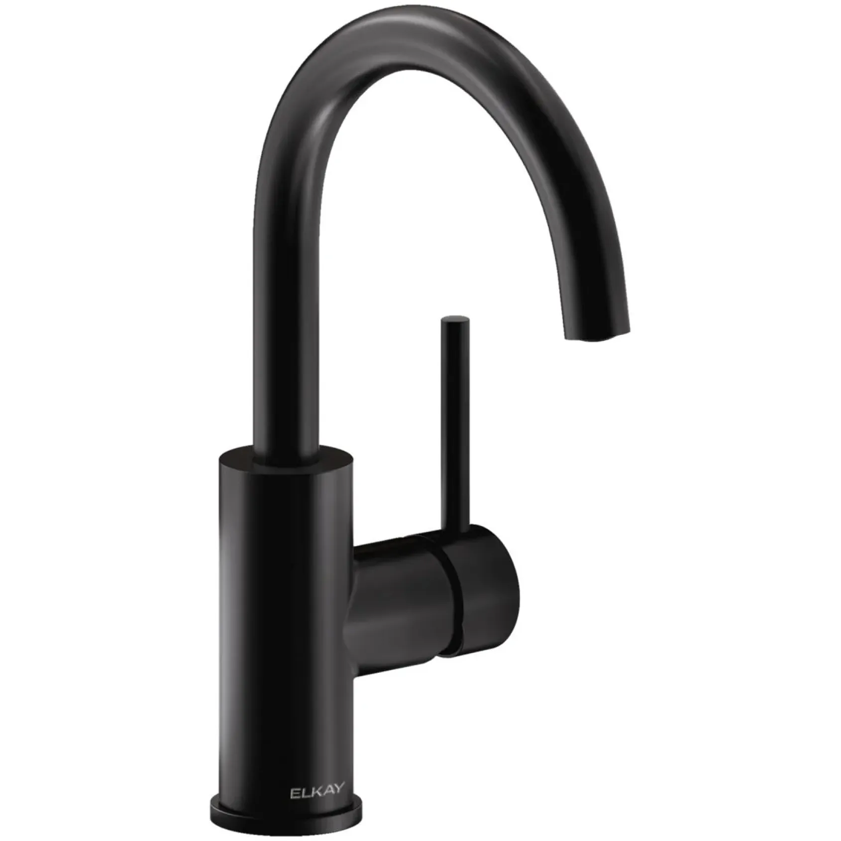 Elkay Avado Lever Handle Gooseneck Spout Brass ADA Bar Faucet, Matte Black, LKAV3021MB