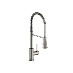 Elkay Avado Lever Handle Semiprofessional Spout Brass ADA Kitchen Faucet, Lustrous Steel, LKAV2061LS