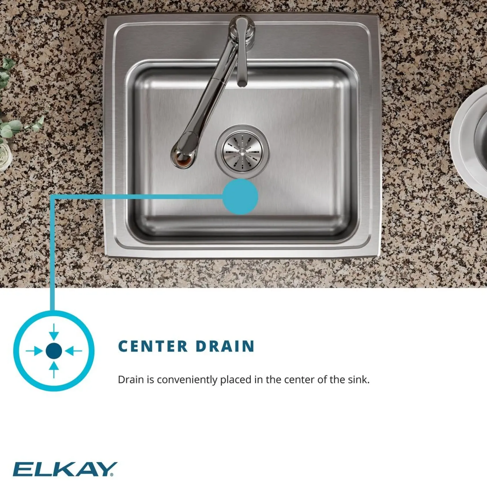 Elkay Celebrity 20" Drop In/Topmount Stainless Steel Laundry/Utility Sink, Brushed Satin, No Faucet Hole, ESE2020100