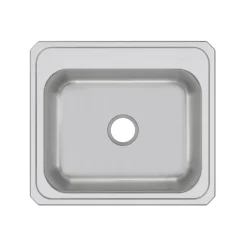 Elkay Celebrity 25" Drop In/Topmount Stainless Steel Kitchen Sink, Brushed Satin, No Faucet Hole, CR25220