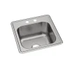 Elkay Celebrity 20" Drop In/Topmount Stainless Steel Laundry/Utility Sink, Brushed Satin, 2 Faucet Holes, ESE2020102