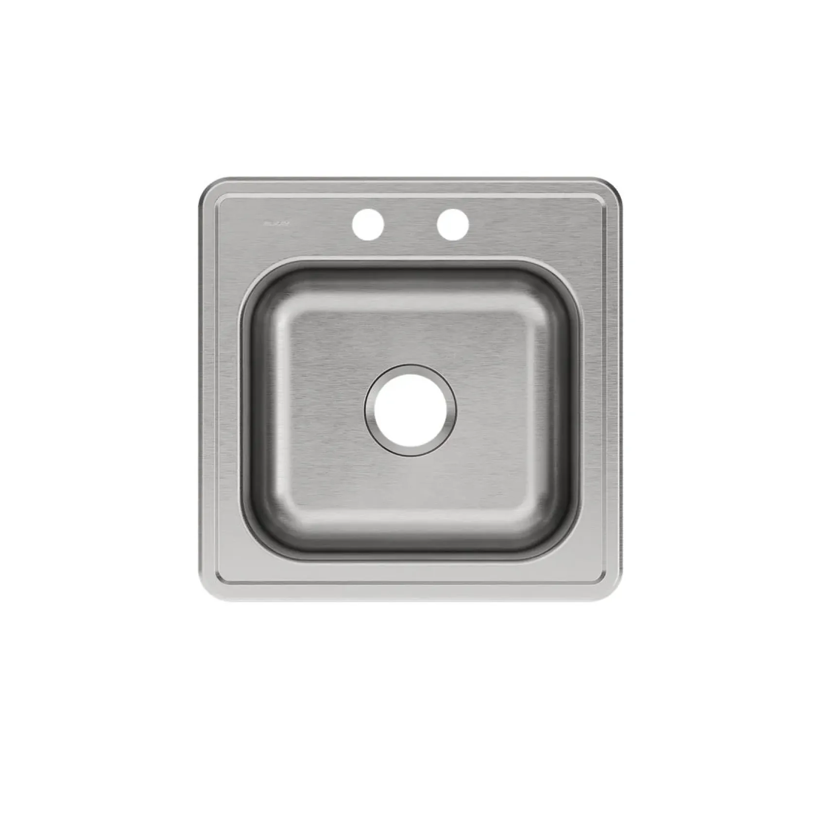 Elkay Celebrity 20" Drop In/Topmount Stainless Steel Laundry/Utility Sink, Brushed Satin, 2 Faucet Holes, ESE2020102