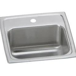 Elkay Celebrity 15" Rectangular Stainless Steel ADA Bar/Prep Sink, Brushed Satin, 1 Faucet Hole, BCR151