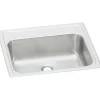 Elkay Celebrity 19" Rectangular Drop In/Topmount Stainless Steel ADA Bathroom Sink, Brushed Satin, No Faucet Hole, PSLVR19170