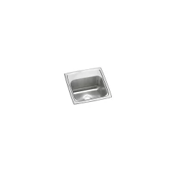 Elkay Celebrity 15" Rectangular Stainless Steel ADA Bar/Prep Sink, Brushed Satin, No Faucet Hole, BPSR150