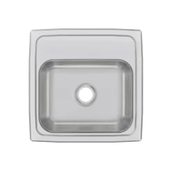Elkay Celebrity 15" Rectangular Stainless Steel ADA Bar/Prep Sink, Brushed Satin, No Faucet Hole, BPSR150