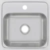 Elkay Celebrity 15" Stainless Steel Bar Sink, Brushed Satin, 1 Faucet Hole, BPSR151
