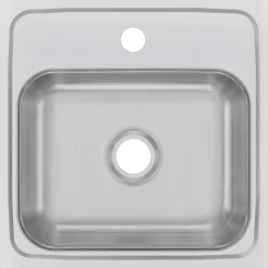 Elkay Celebrity 15" Stainless Steel Bar Sink, Brushed Satin, 1 Faucet Hole, BPSR151