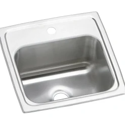 Elkay Celebrity 15" Stainless Steel Bar Sink, Brushed Satin, 1 Faucet Hole, BPSR151