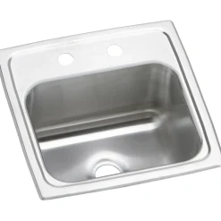 Elkay Celebrity 15" Stainless Steel Bar Sink, Brushed Satin, 3 Faucet Holes, BPSR153